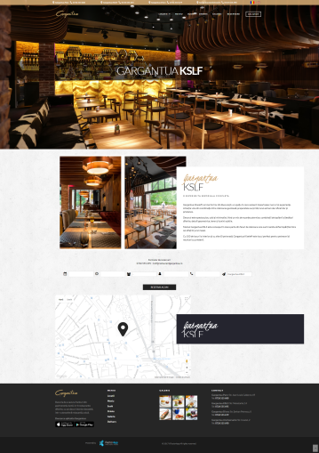 Presentation Website and Integrated Delivery Area - Gargantua Restaurant